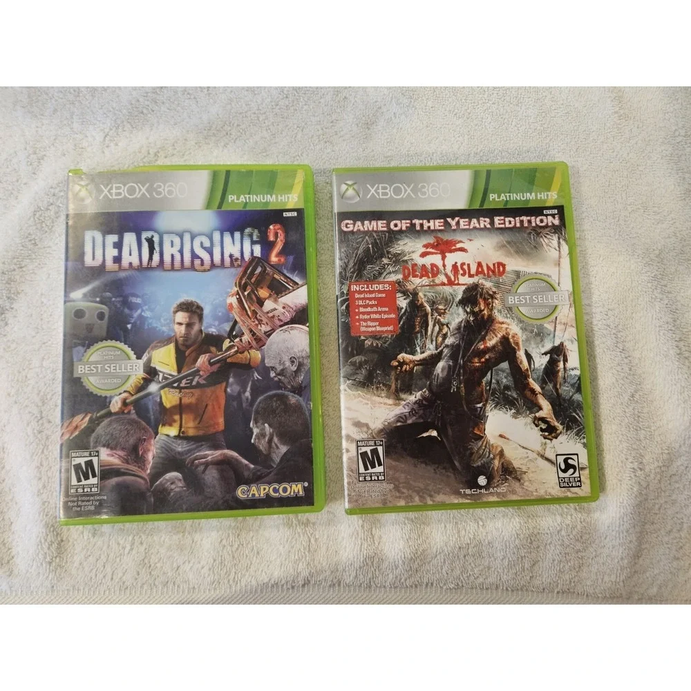 2 Microsoft Xbox 360 Games Dead Island Game Of Year Edition & Dead Rising 2